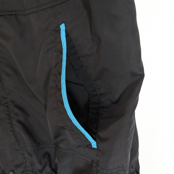 REI Vest Men's L Black Blue Full Zip‎ Snap Mock Neck Pockets Outdoors Logo - Picture 8 of 15